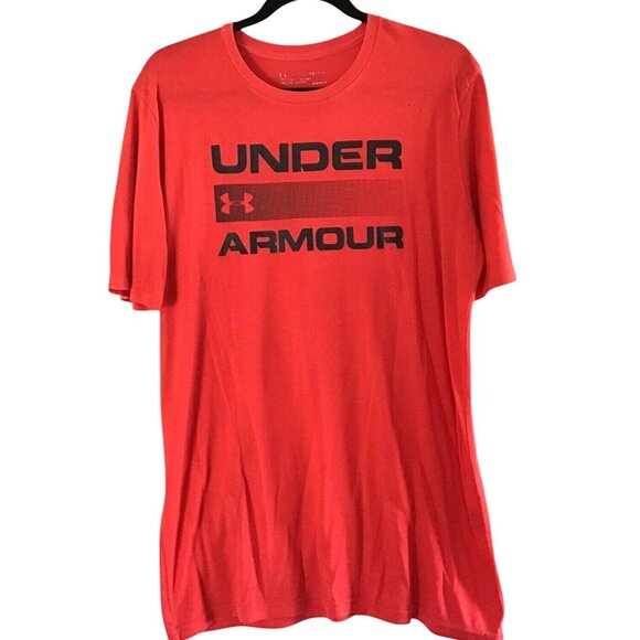 Under Armour Mens Red Graphic T-Shirt Size S - Picture 1 of 6